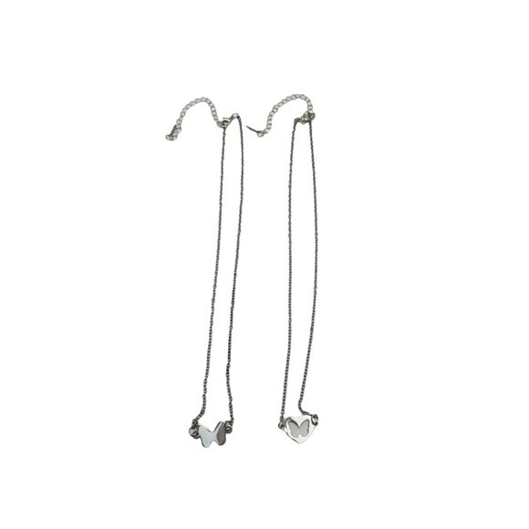 Mother Daughter Butterfly Duo Necklaces Silver Stainless Steel - Picture 8 of 8